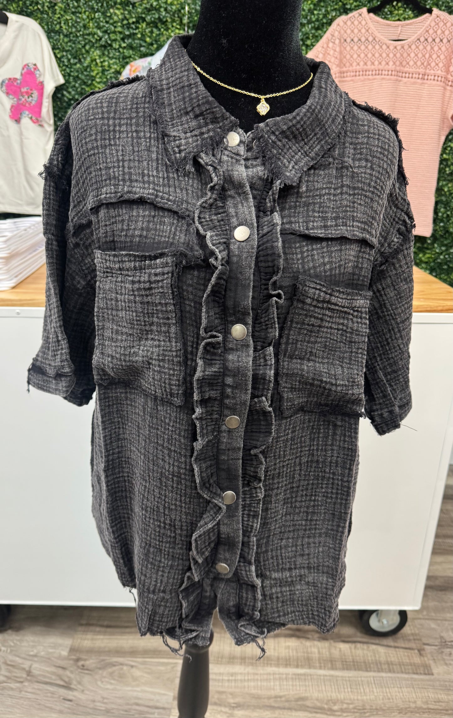 Mineral Wash short sleeve top