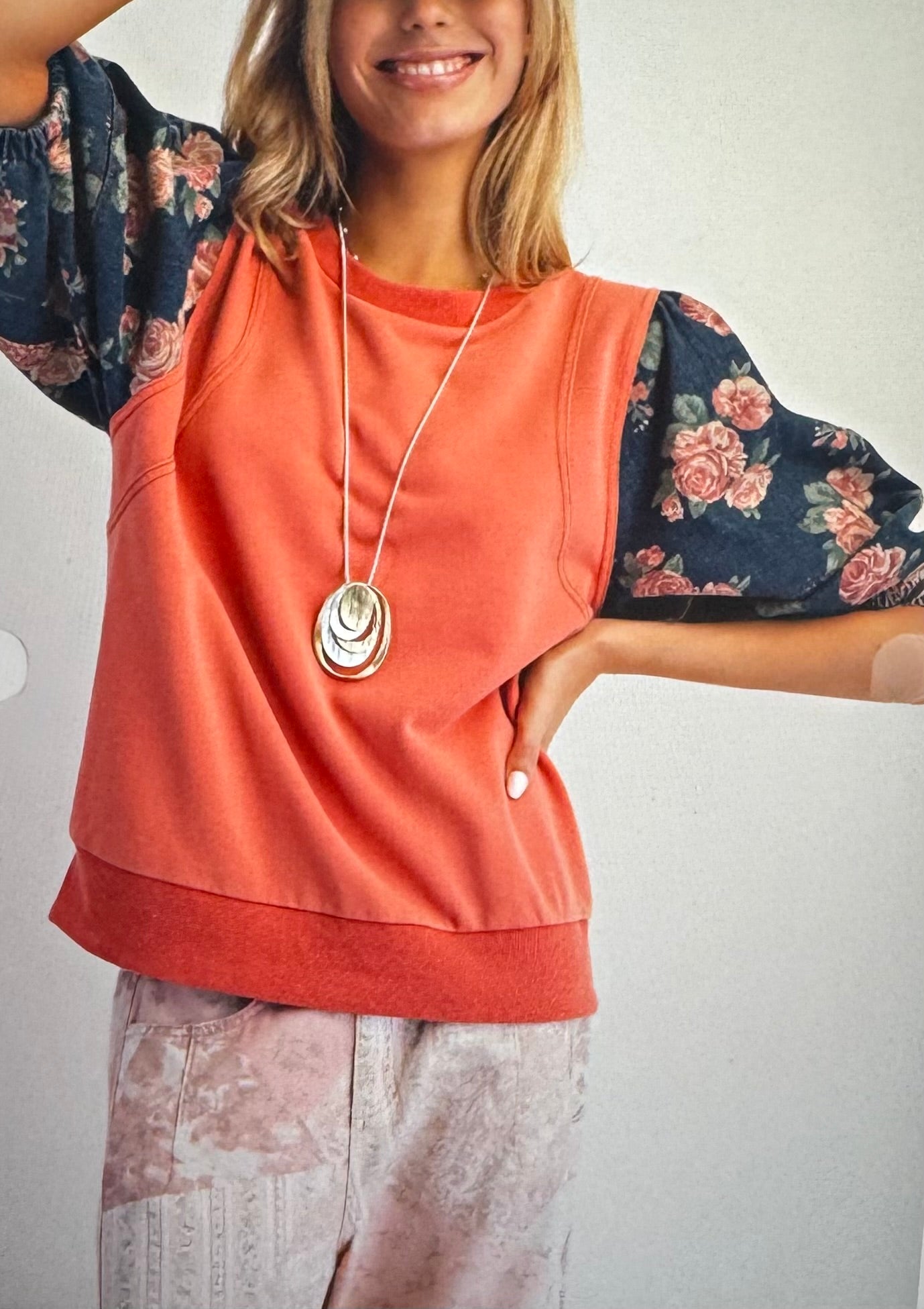 Boho Red Top