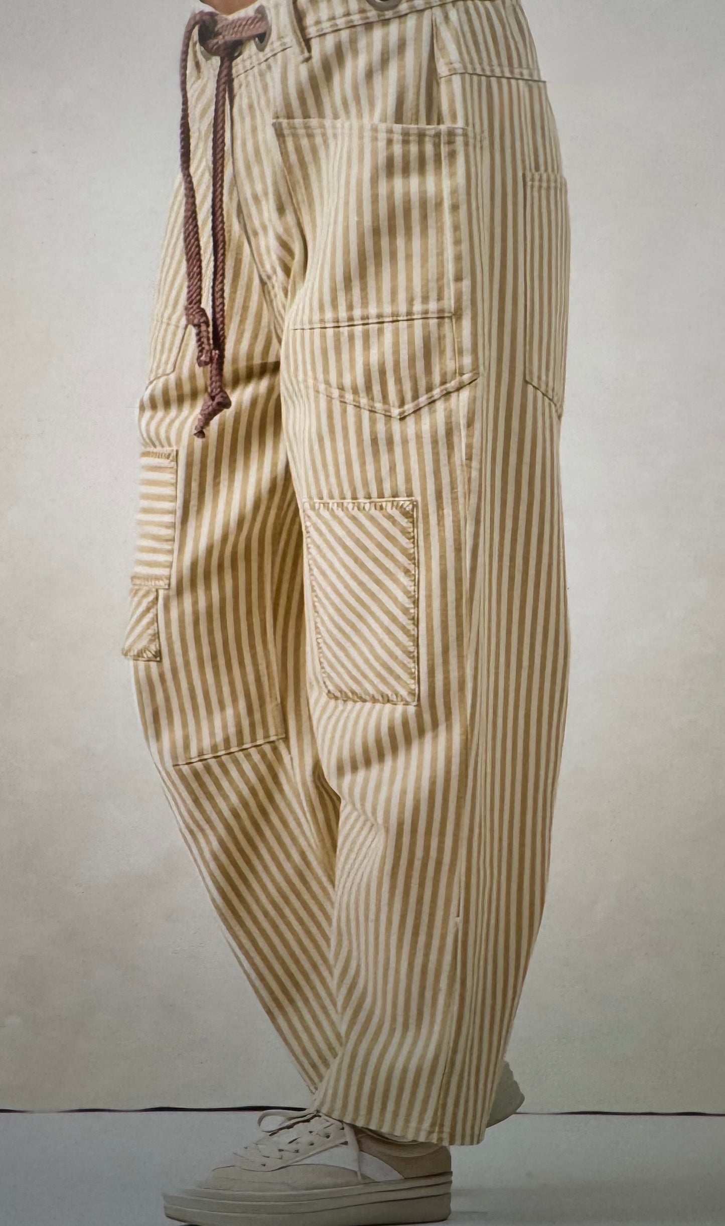 Striped Barrel Pants