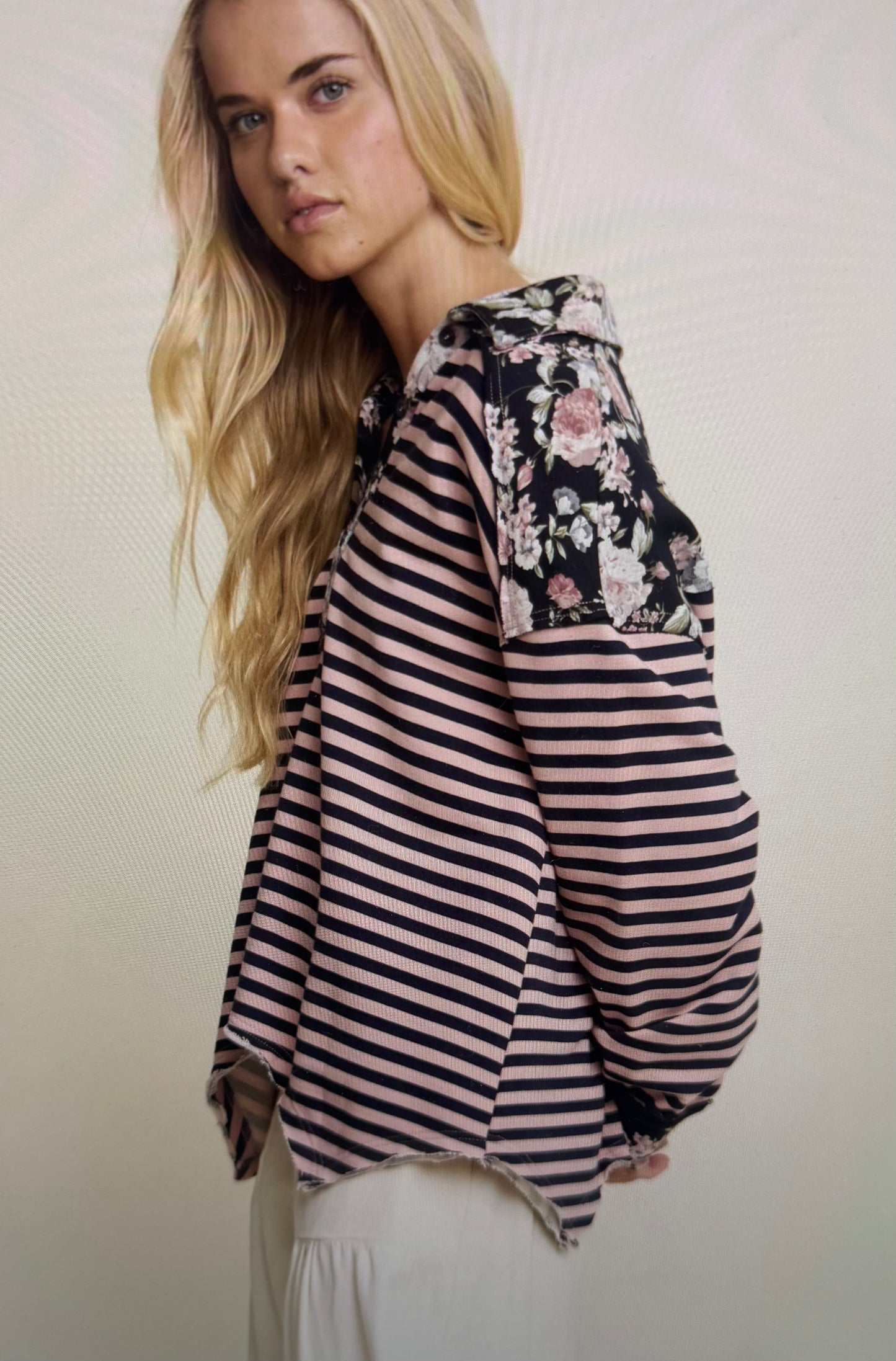 Feeling Pinky Henley shirt
