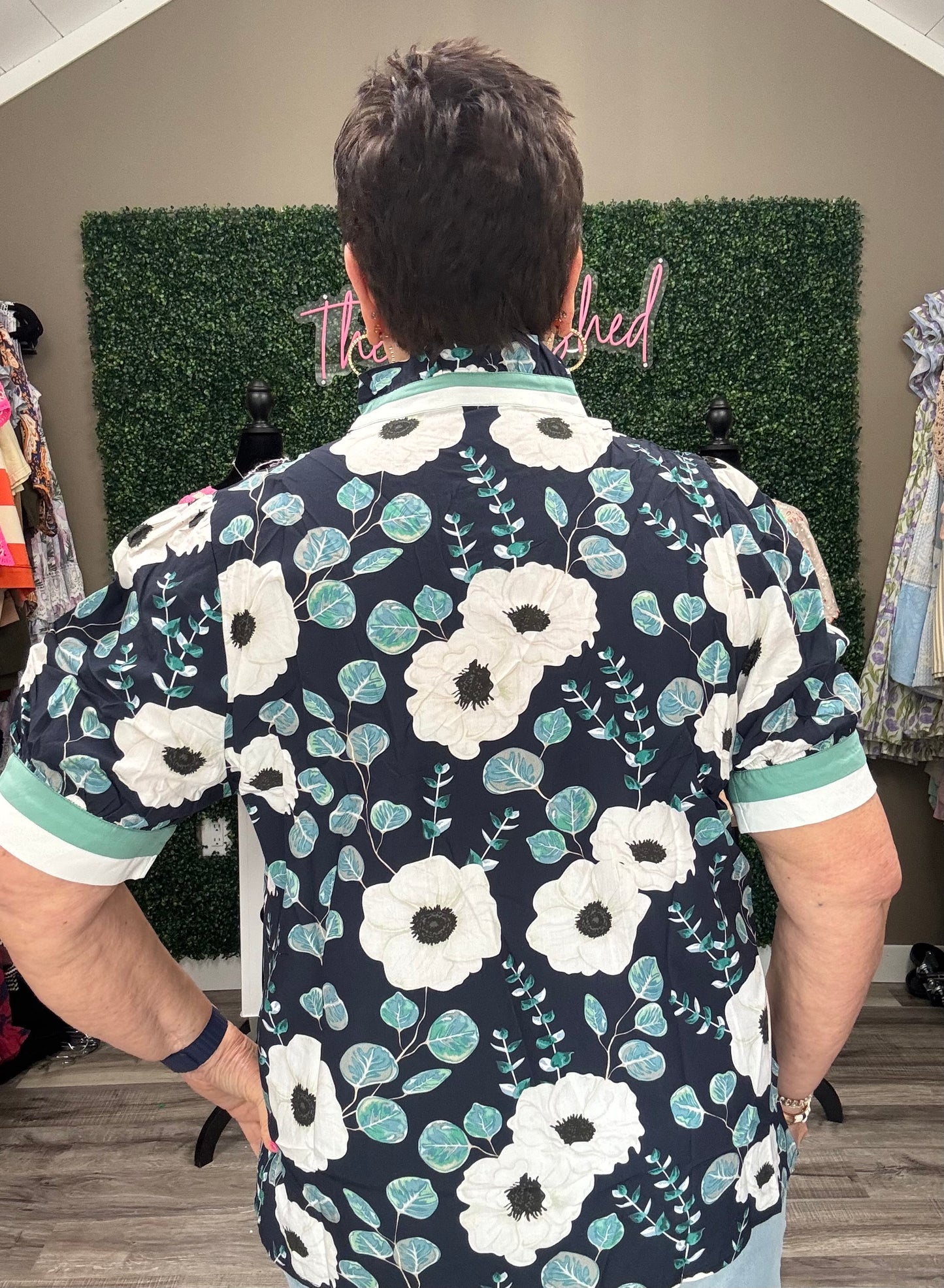Blue Floral Top
