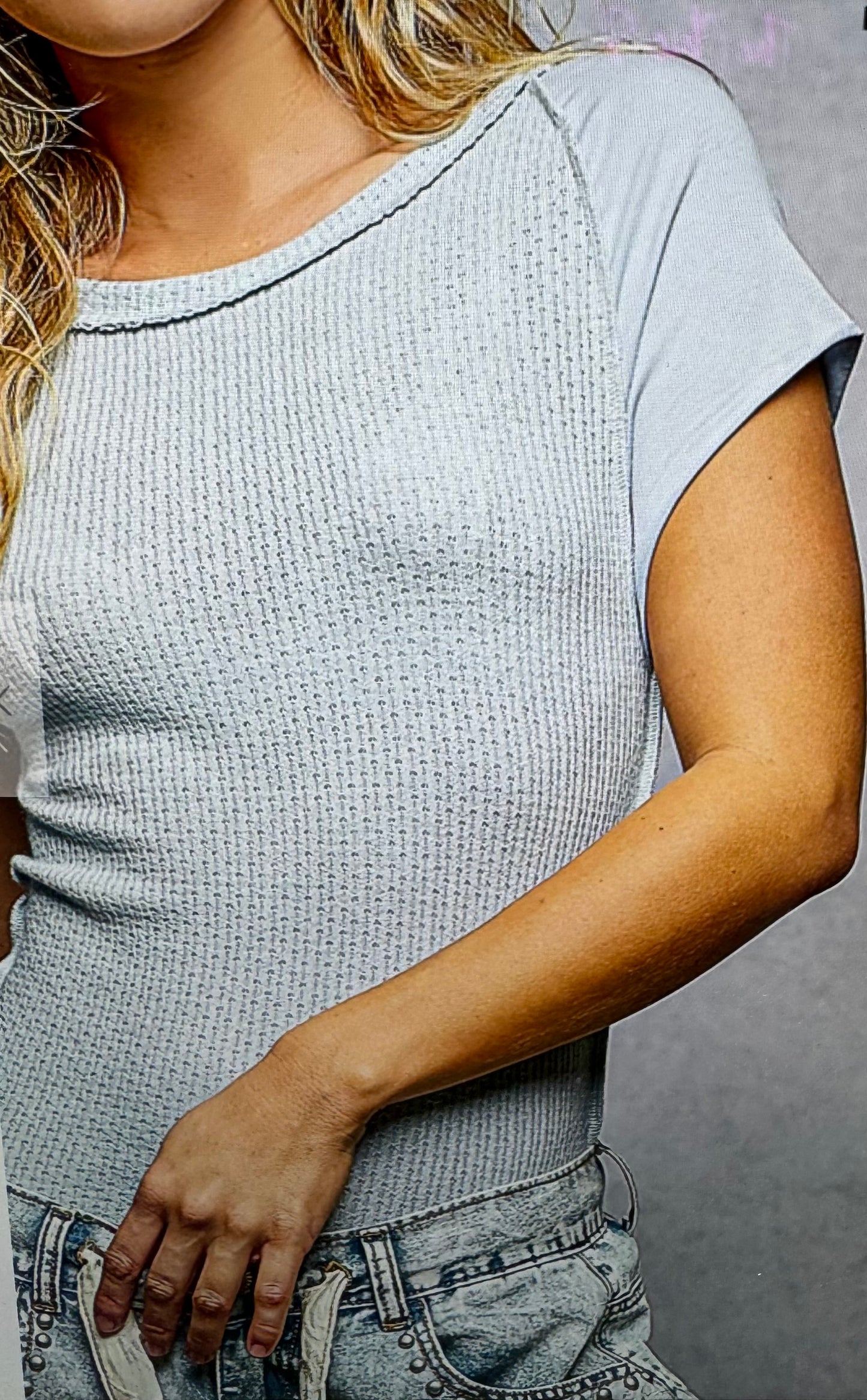 POL Powder Blue Top