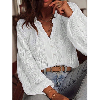 Fashion Loose Lace Long Sleeve Shirt