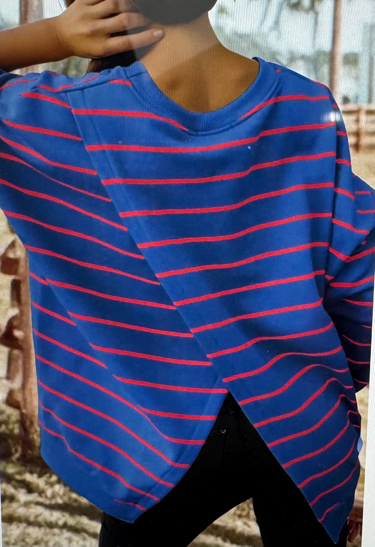 Overlap Drop Shoulder Sweatshirt