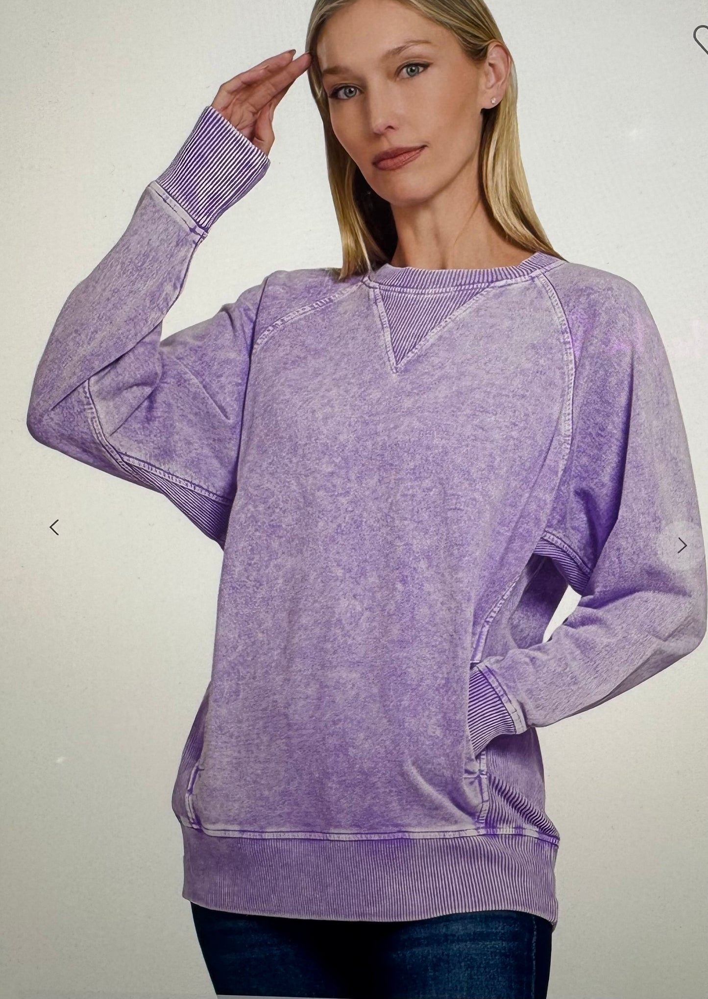 Snow Wash French Terry Pullover