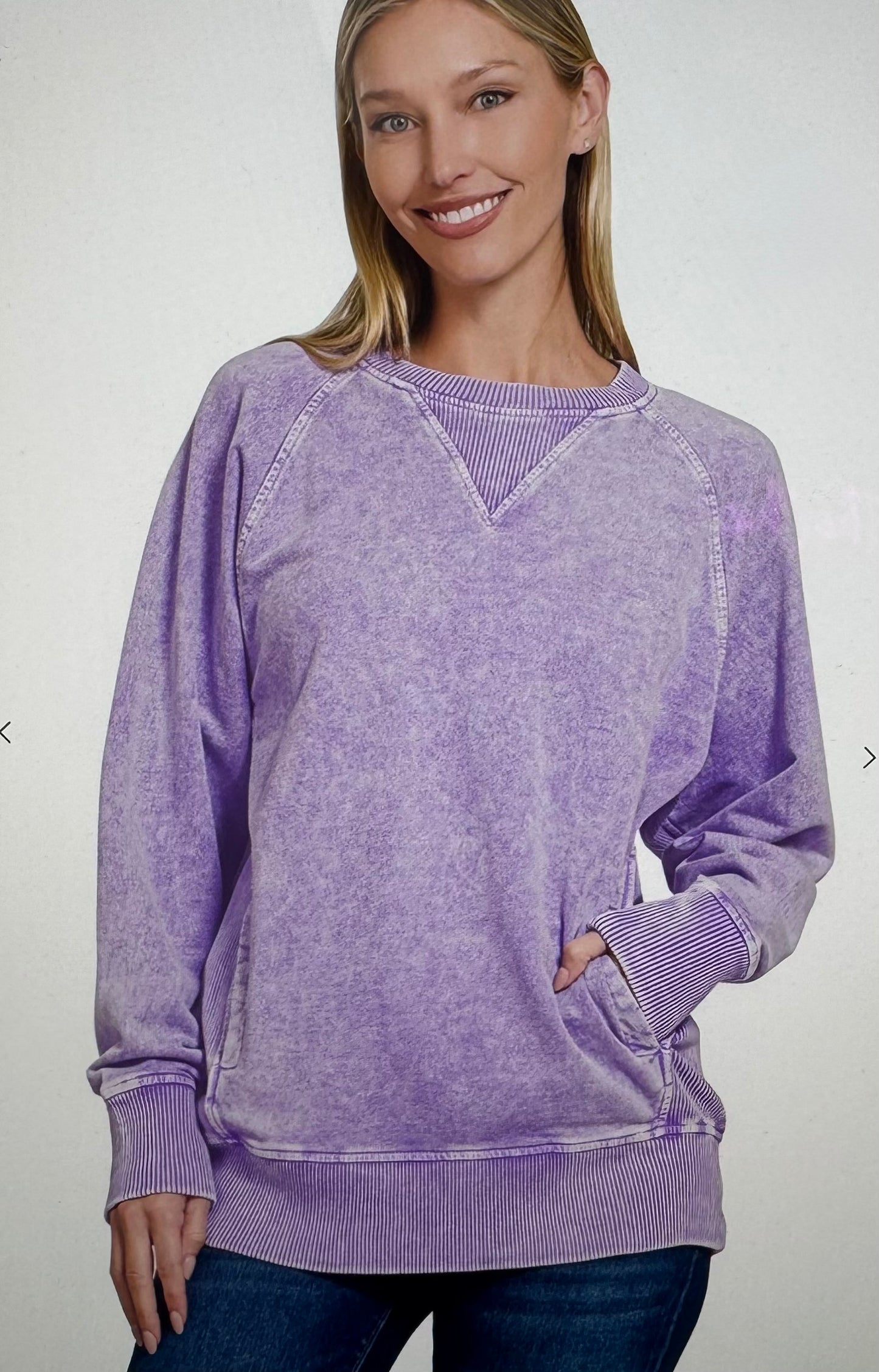 Snow Wash French Terry Pullover
