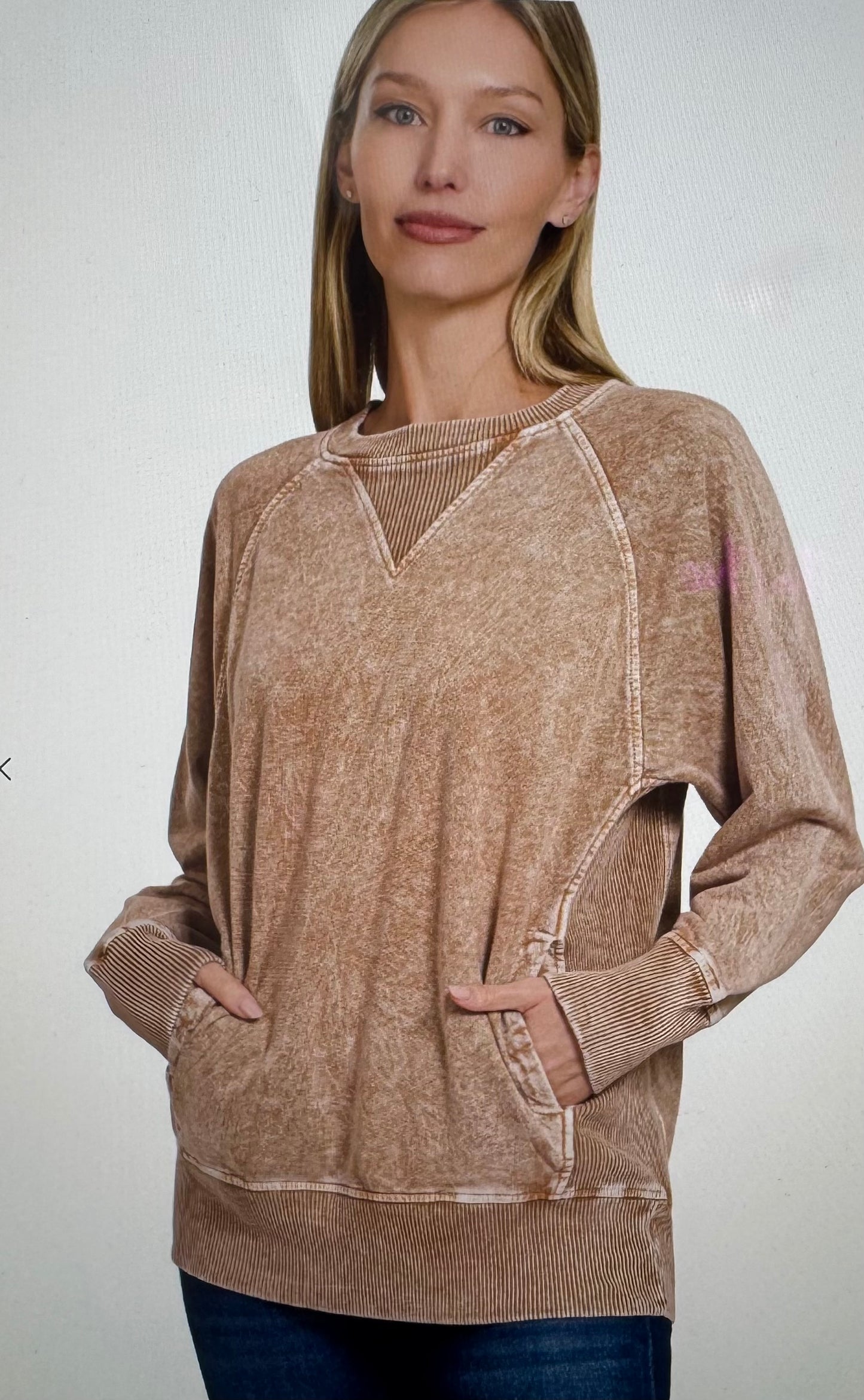 Snow Wash French Terry Pullover