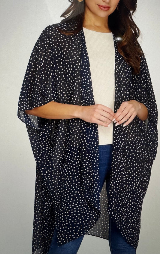 Navy Dot Kimono