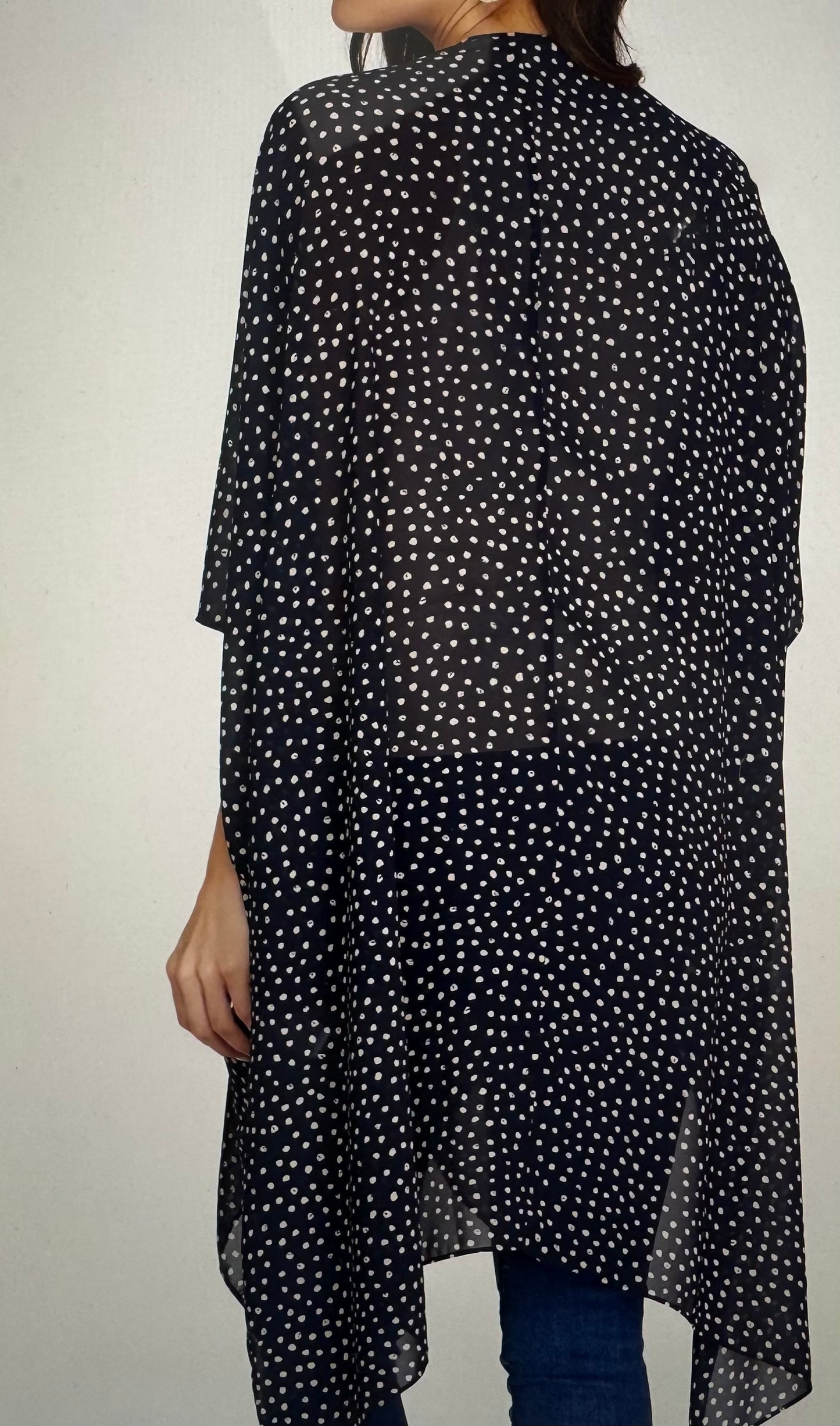 Navy Dot Kimono