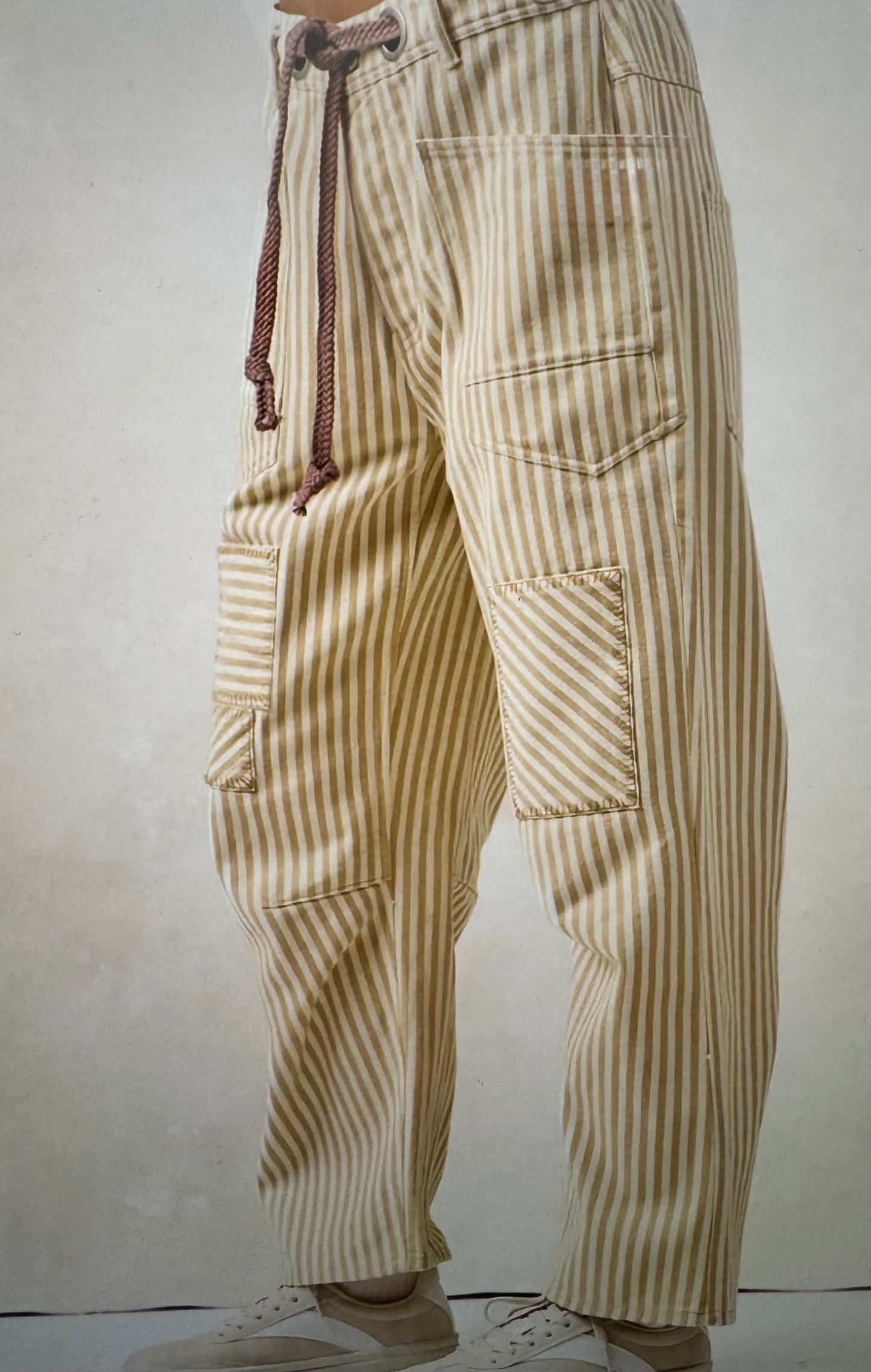 Striped Barrel Pants