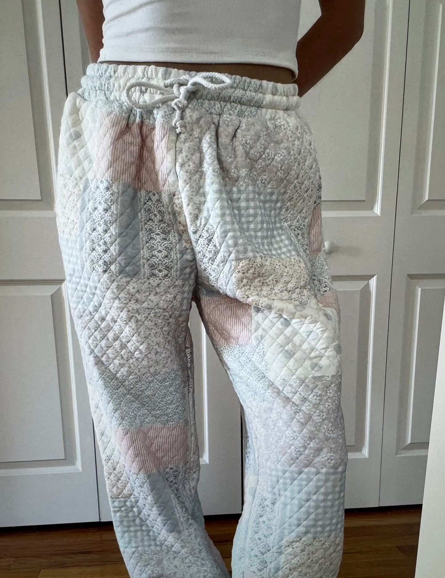 Shades of Blue Quilted Joggers