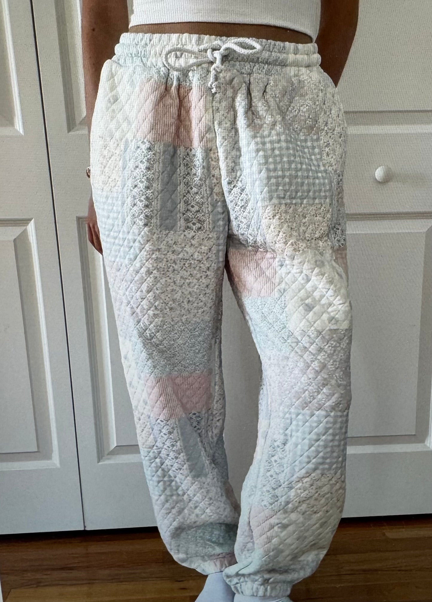 Quilted joggers with pockets