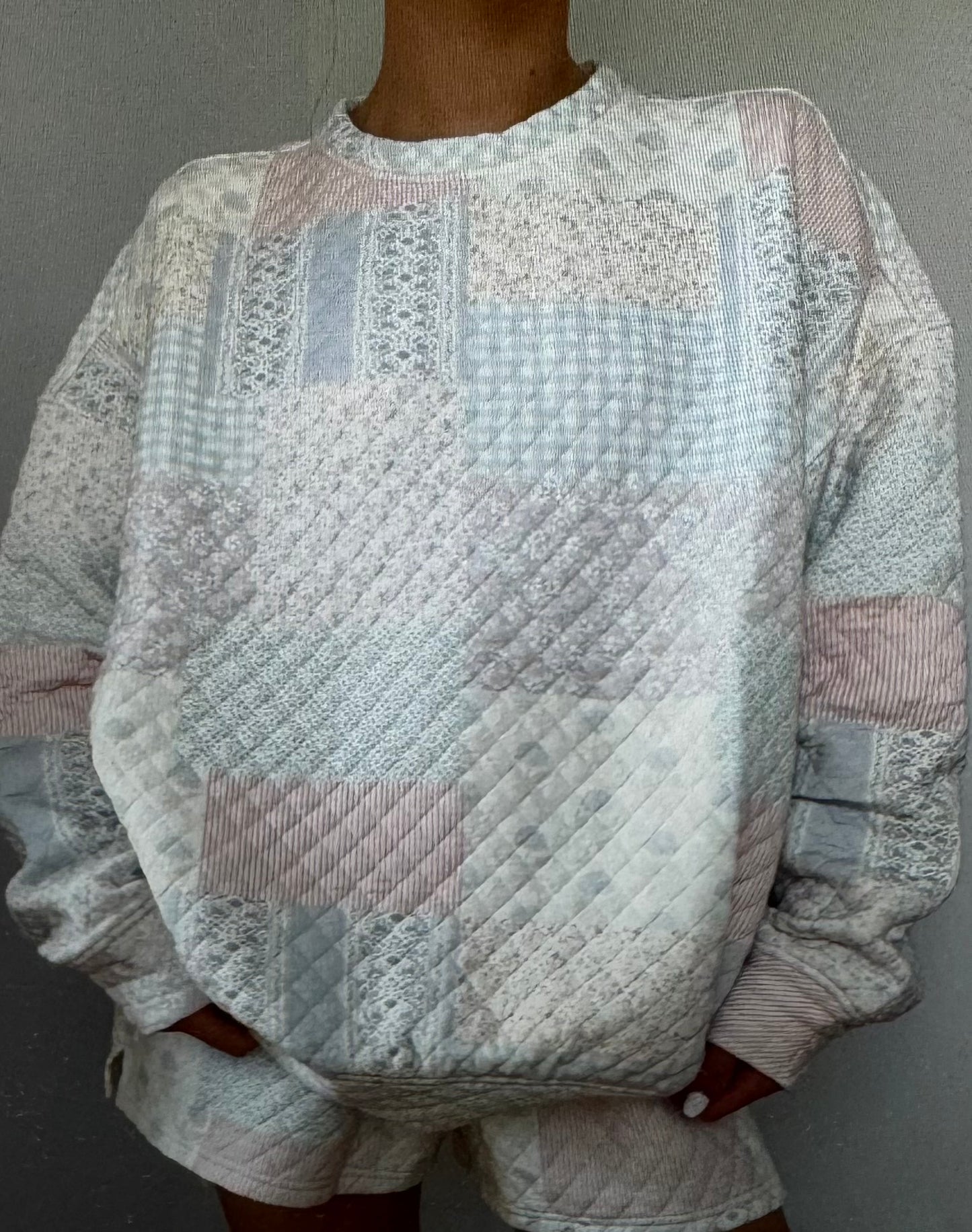 Shades of Blue Quilted sweatshirt