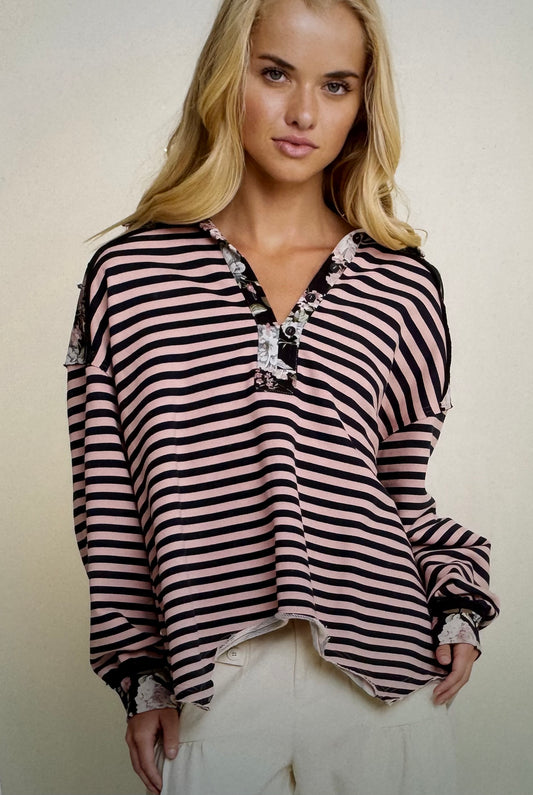 Feeling Pinky Henley shirt