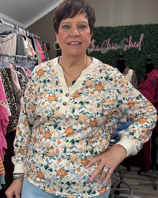 LDC Floral Print Long Sleeve T