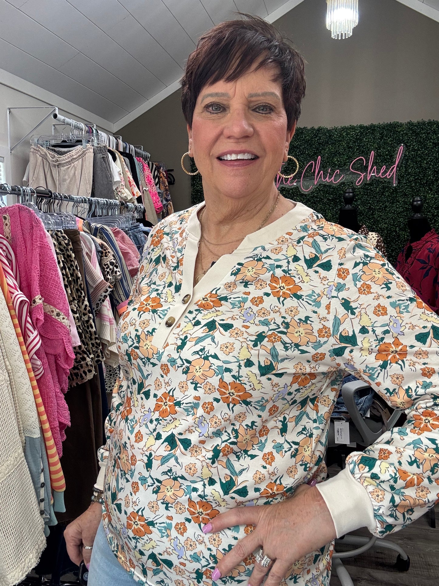 LDC Floral Print Long Sleeve T