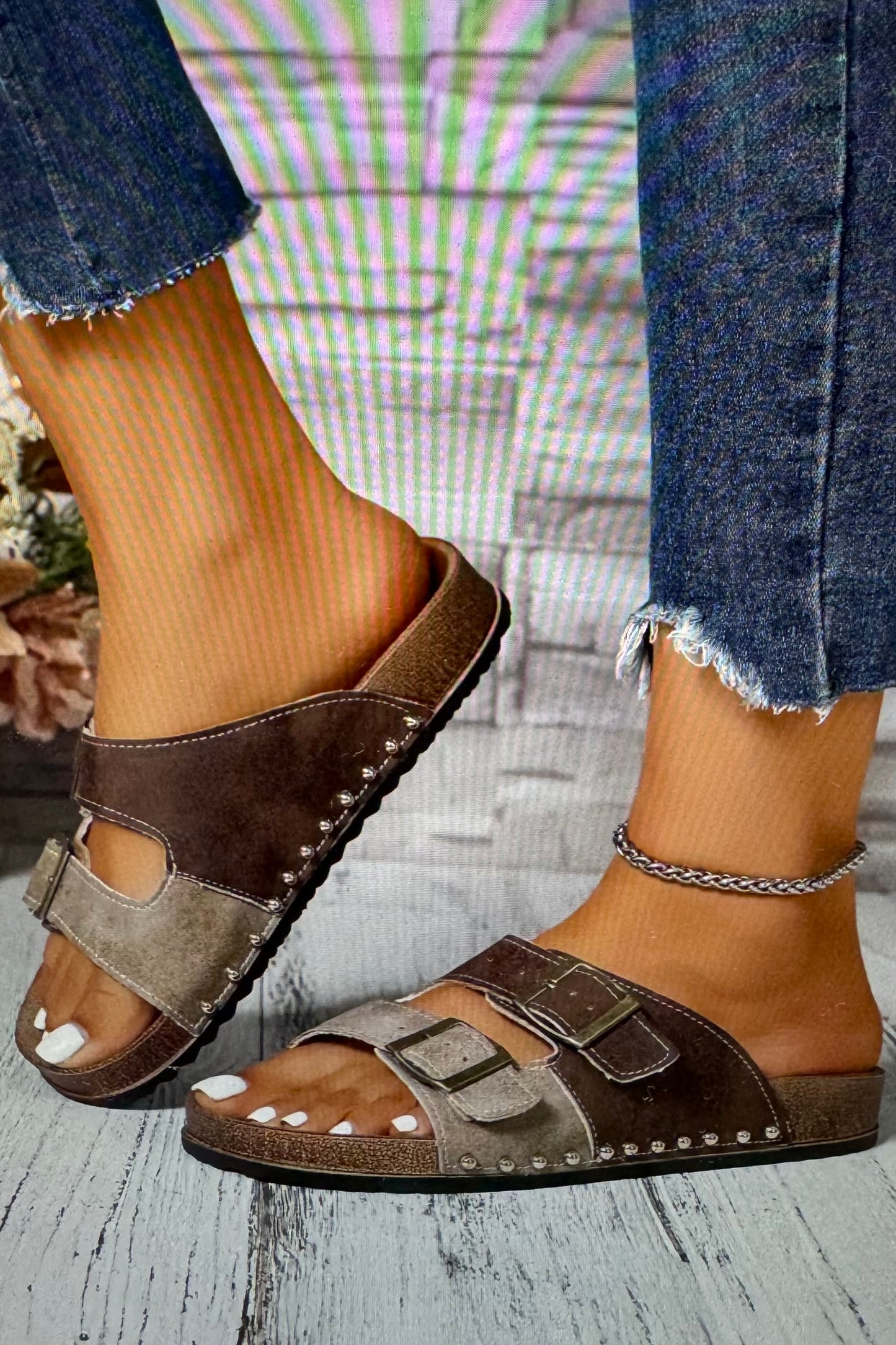 LDC Western Coffee Sandals