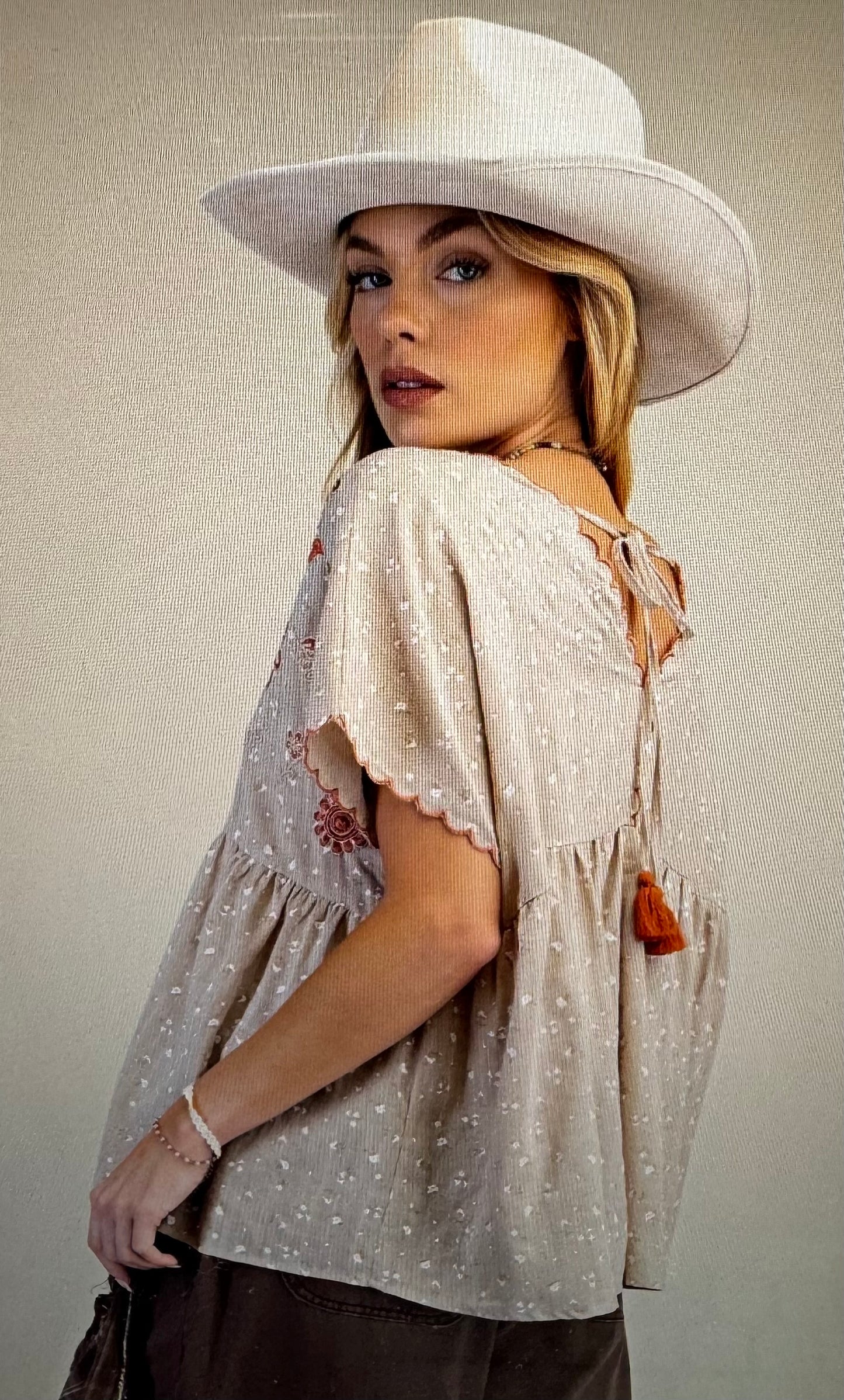 Blushing Beauty In Beige