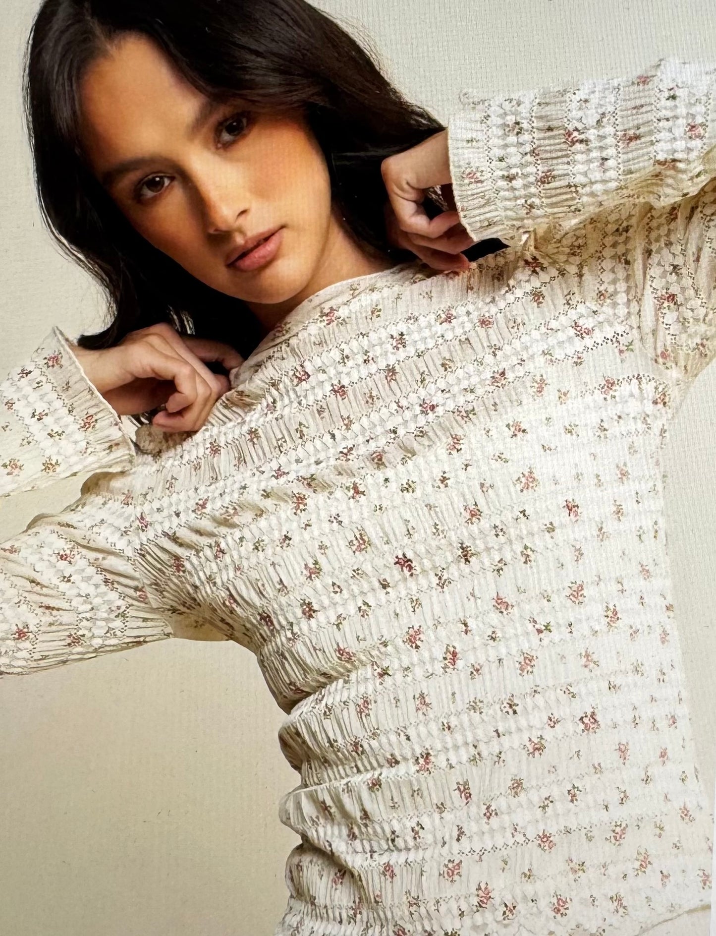Floral Print Knit Top