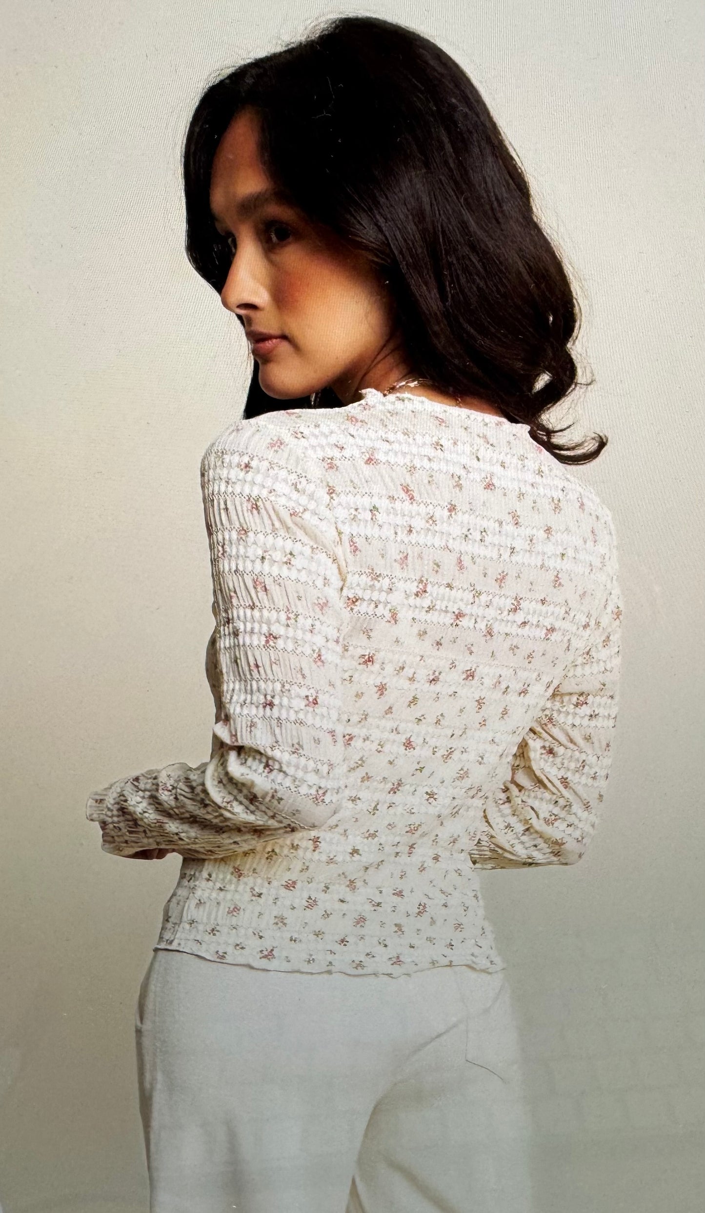 Floral Print Knit Top
