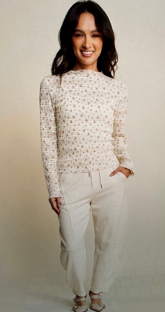 Floral Print Knit Top