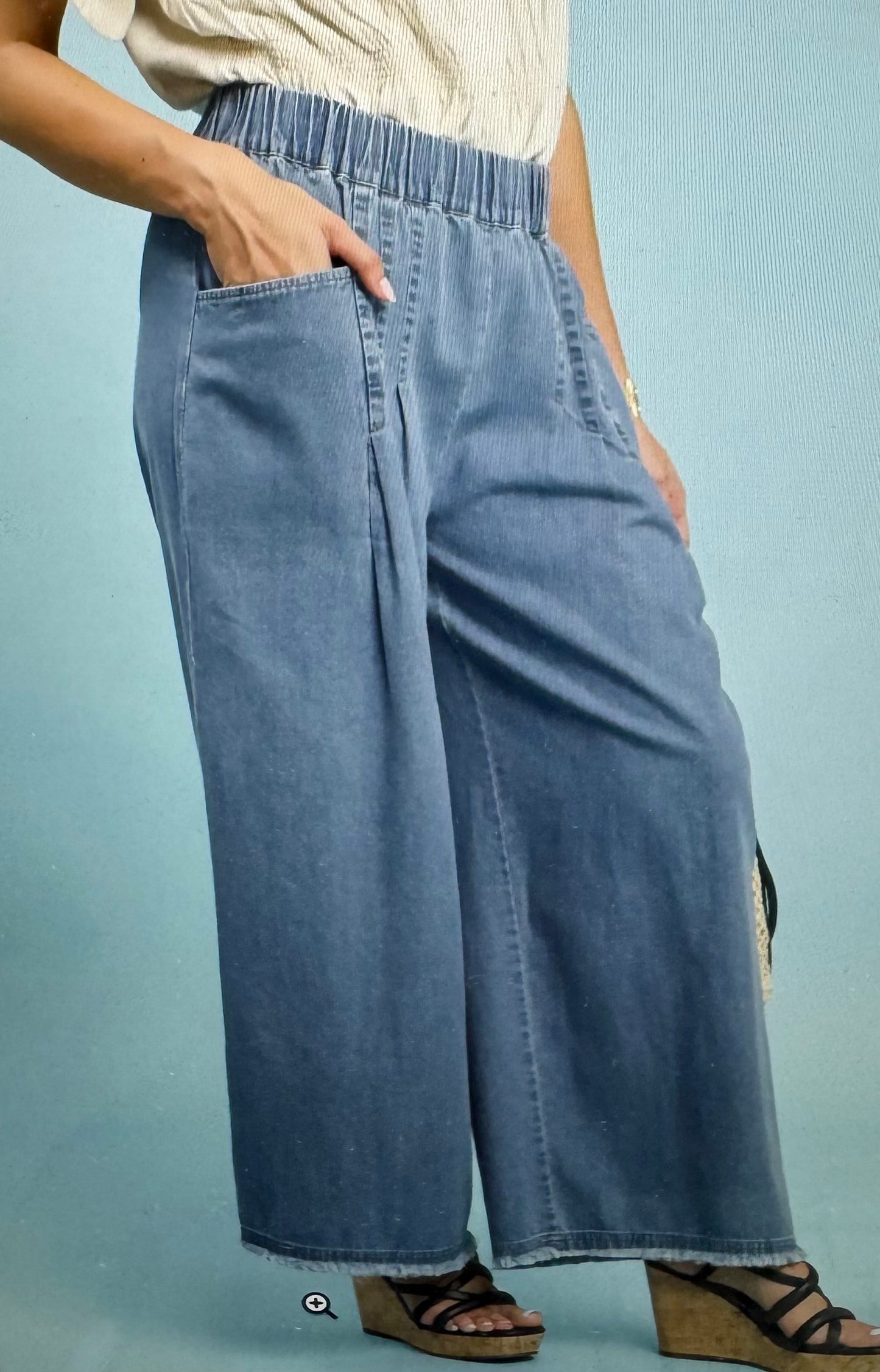 Light Denim Pull on Pants