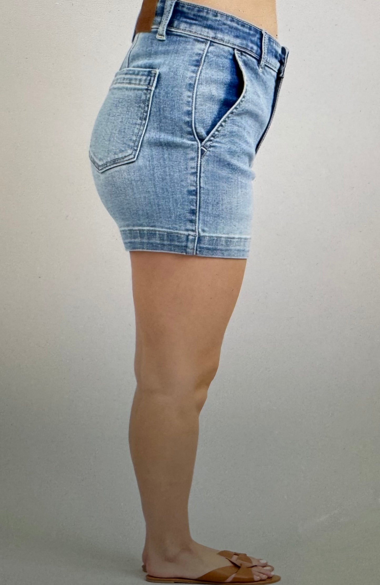 Judy Blue High Rise Trouser Denim Shorts