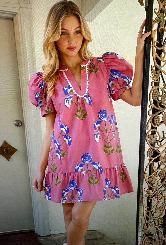 Floral Print Mini Dress