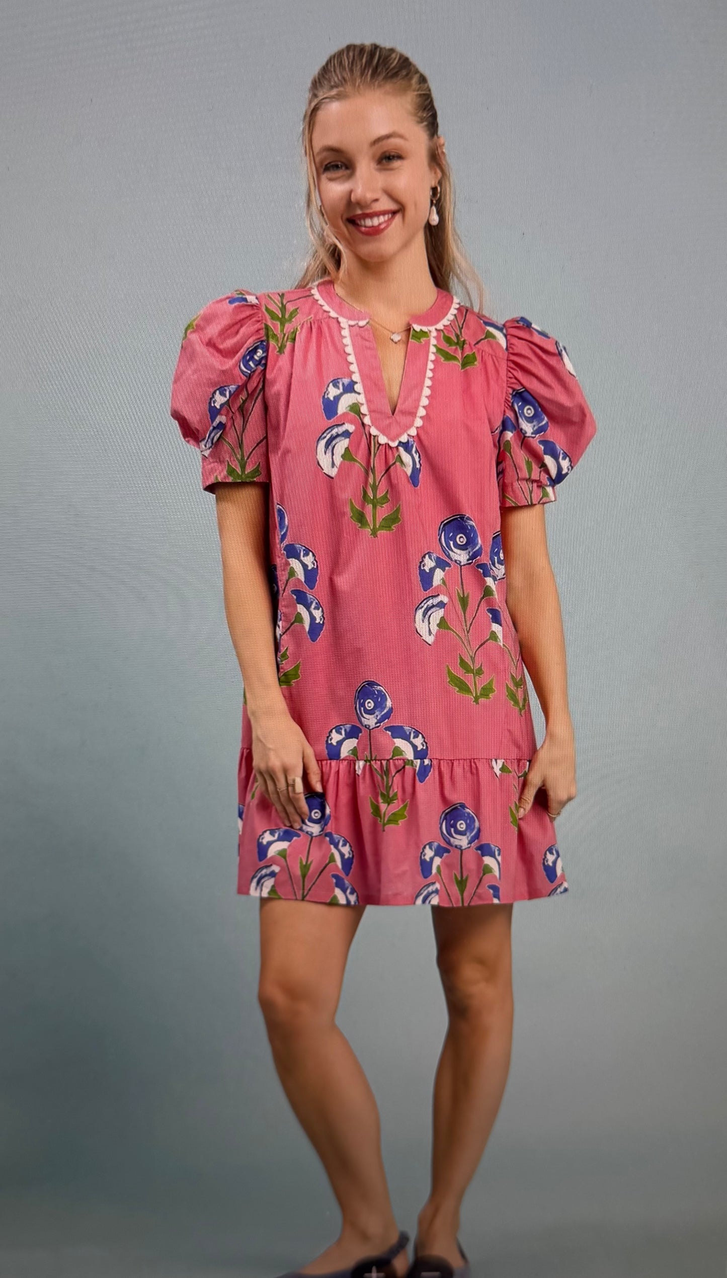 Floral Print Mini Dress