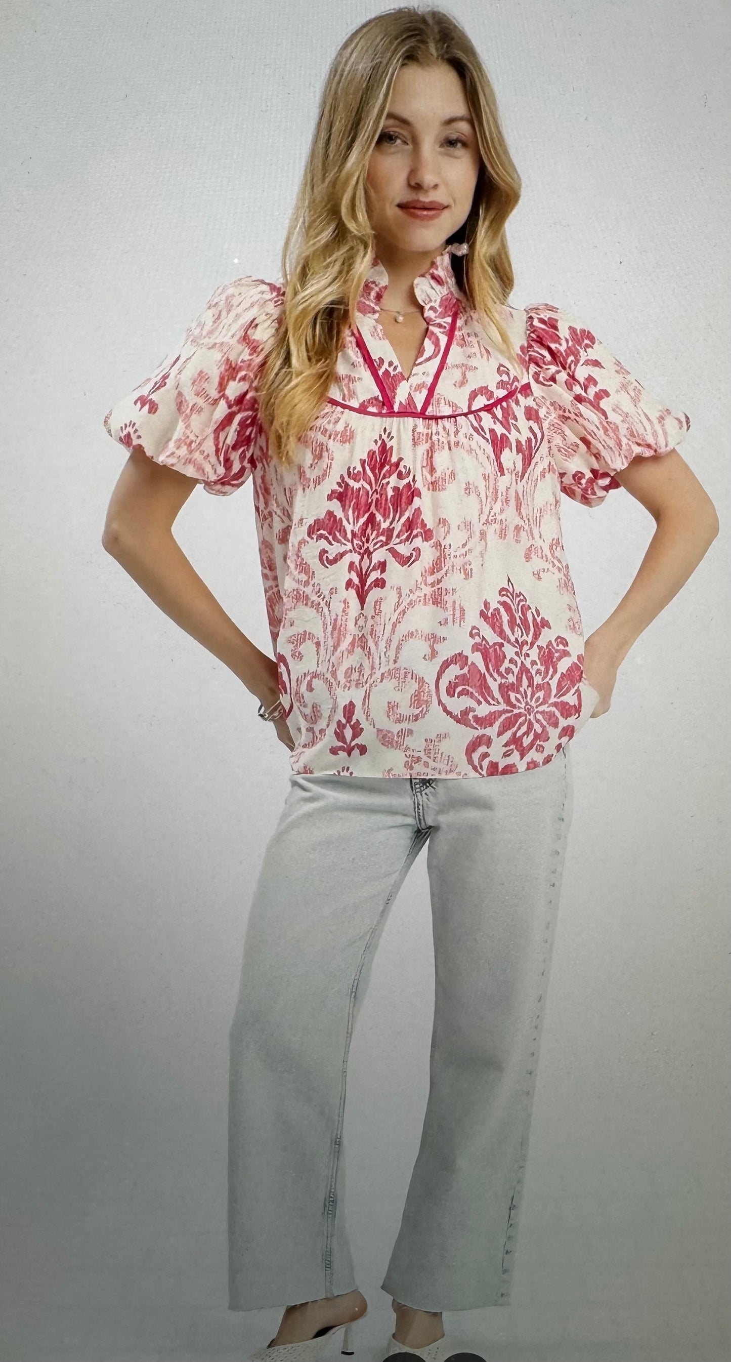 Coral Pink Umgee Top