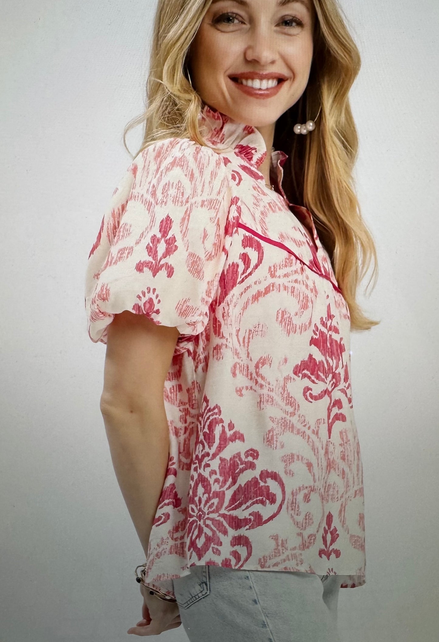 Coral Pink Umgee Top