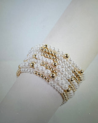 Camila Beaded Pearl Bracelet Set