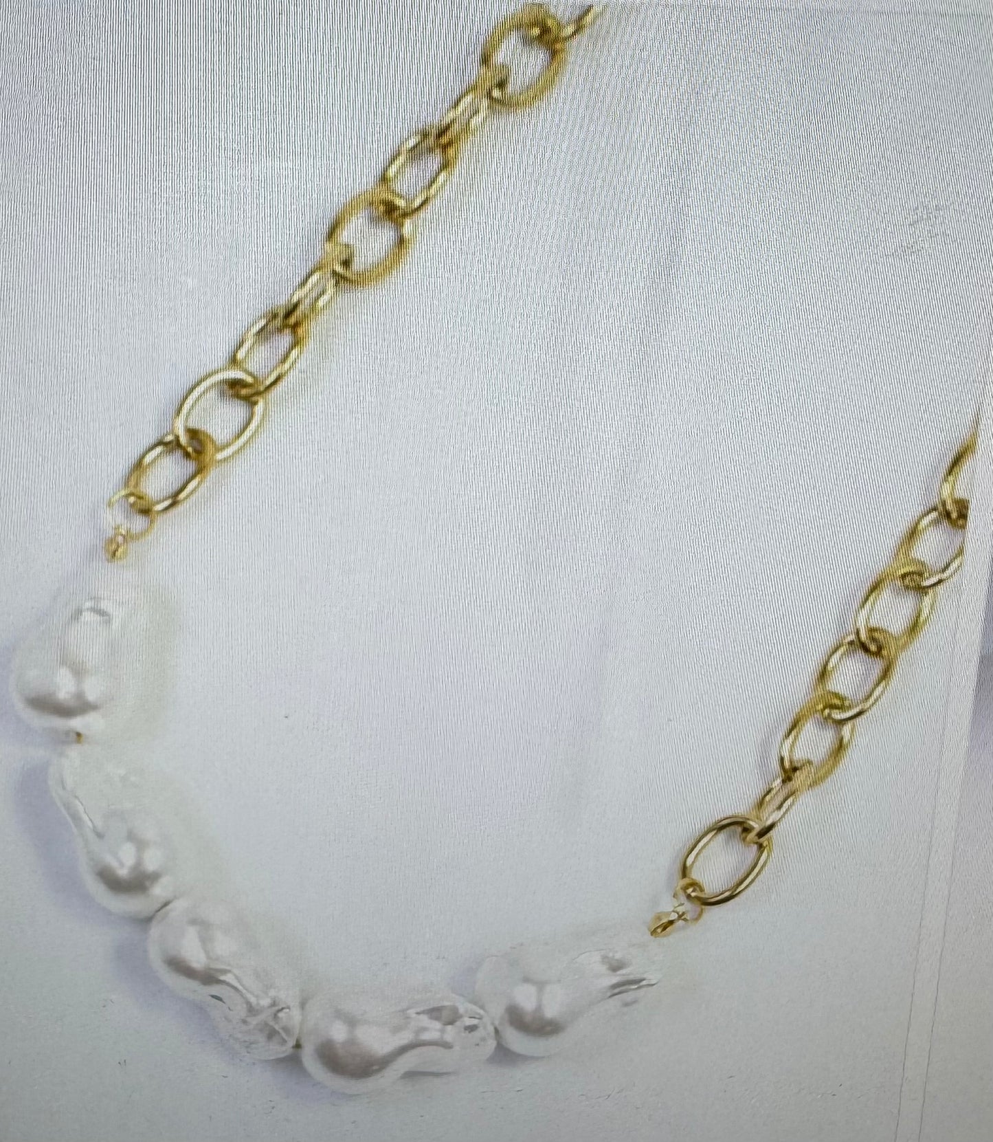 Darya Baroque Pearl Link Necklace
