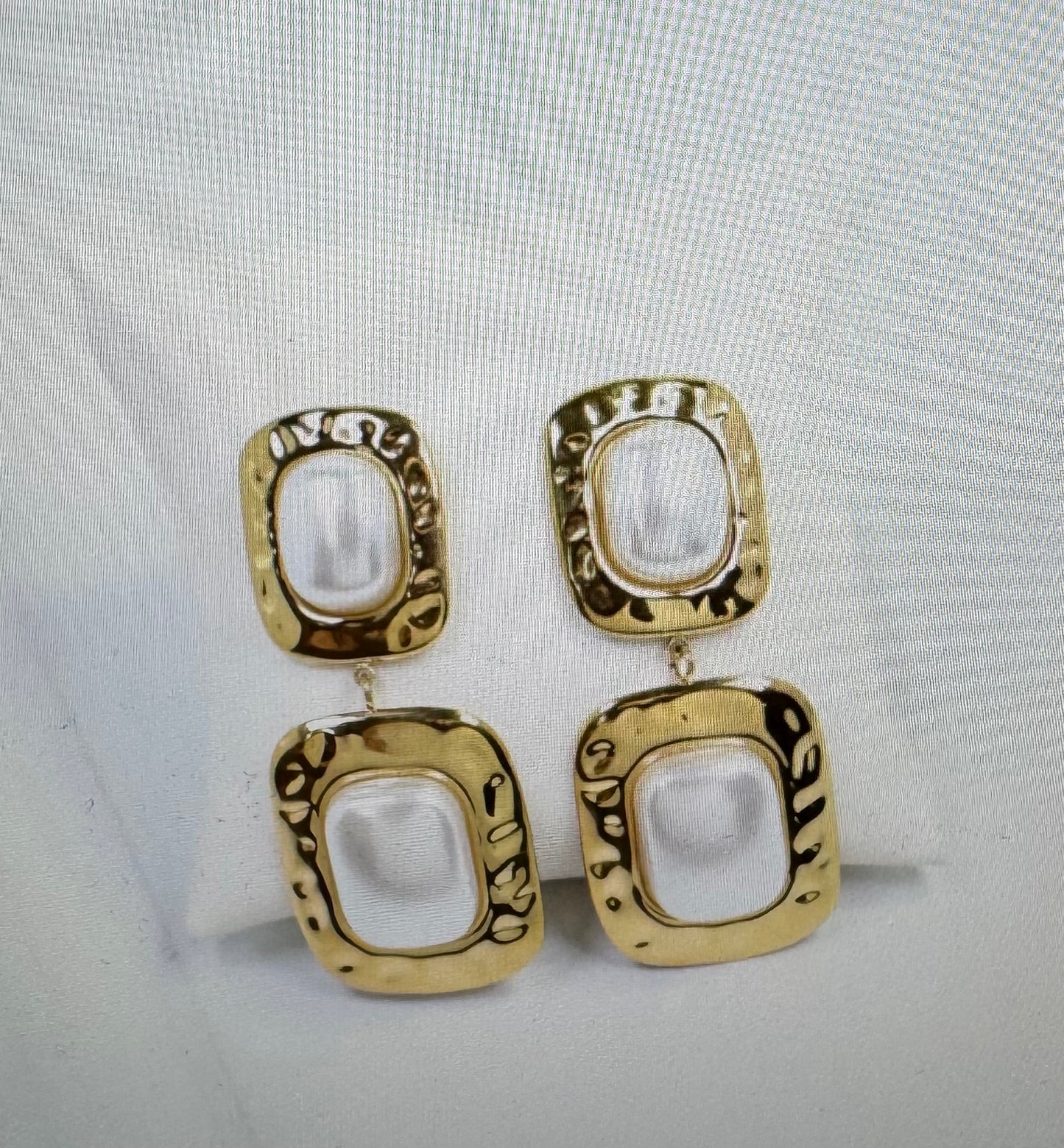 Darlyn Geometric Pearl Dangle Earrings