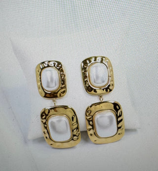 Darlyn Geometric Pearl Dangle Earrings