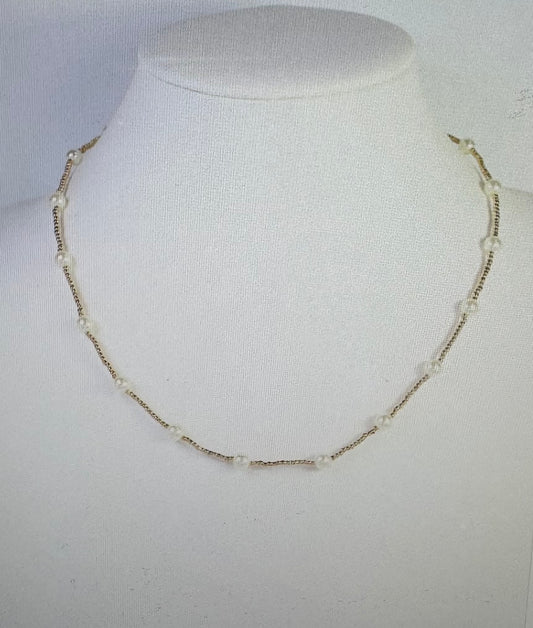 Carlie Pearl Beaded Necklace