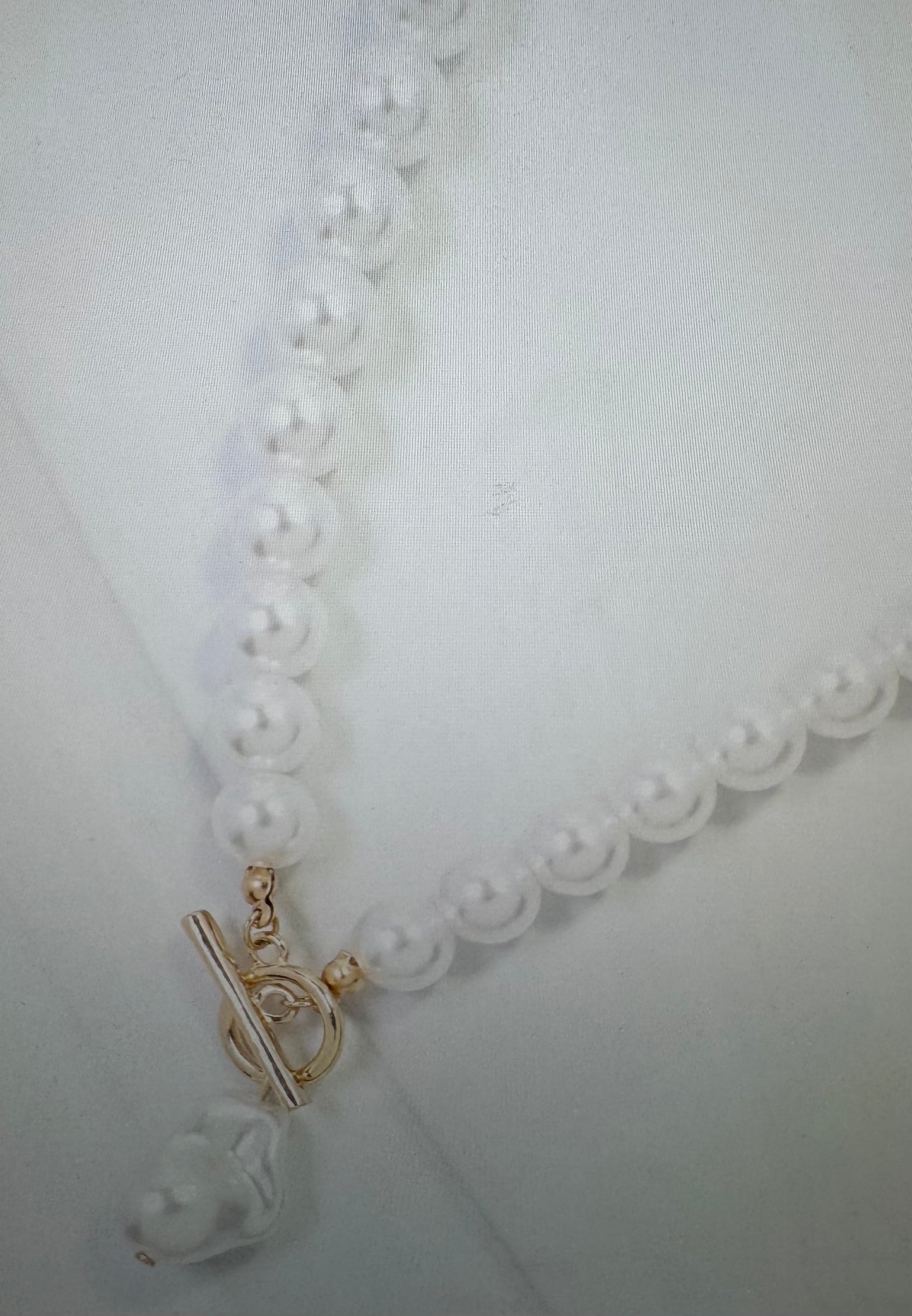 Catalina Pearl Beaded Toggle Necklace