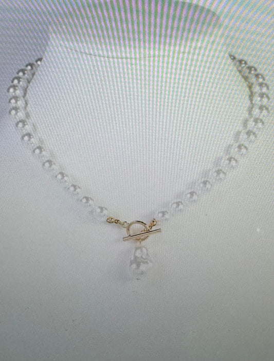 Catalina Pearl Beaded Toggle Necklace
