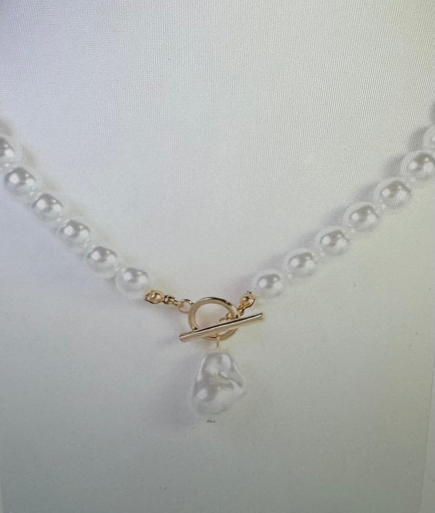 Catalina Pearl Beaded Toggle Necklace