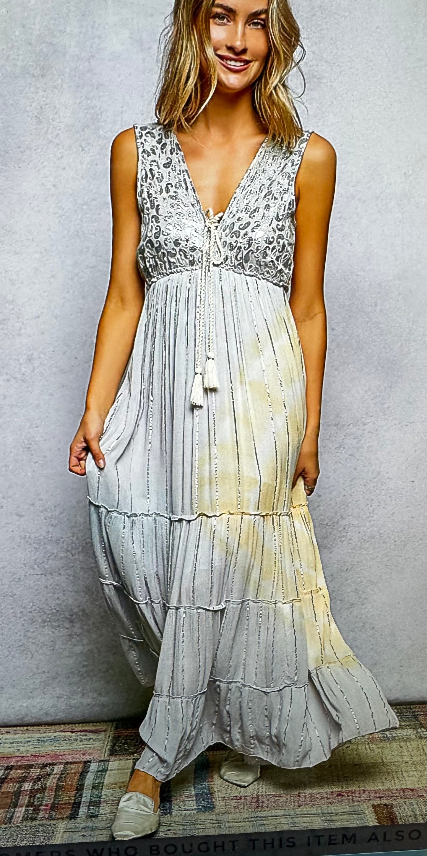 Light Grey Multi POL Dress