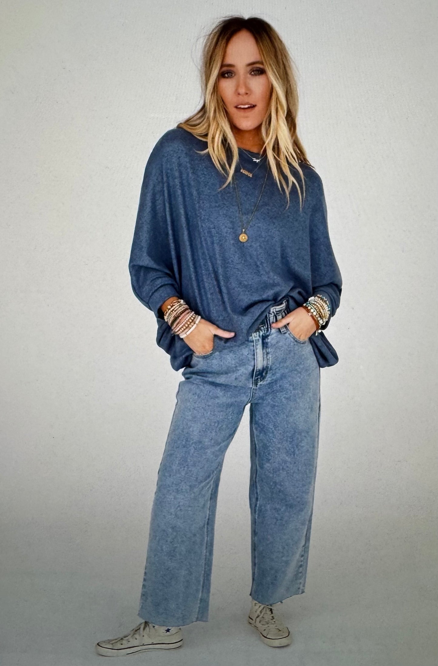 Fly With Me Batwing Sleeve Knit Sweater