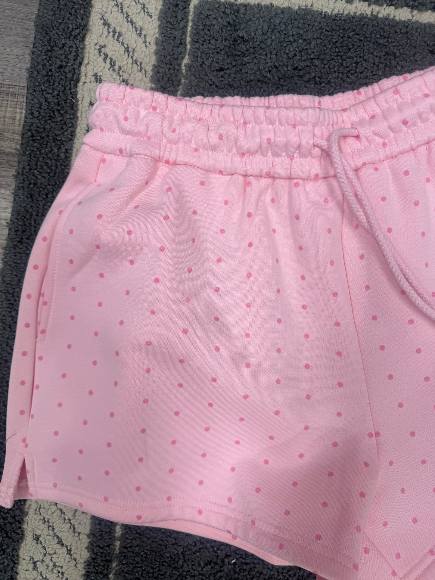 Light Pink Polka Dot Shorts