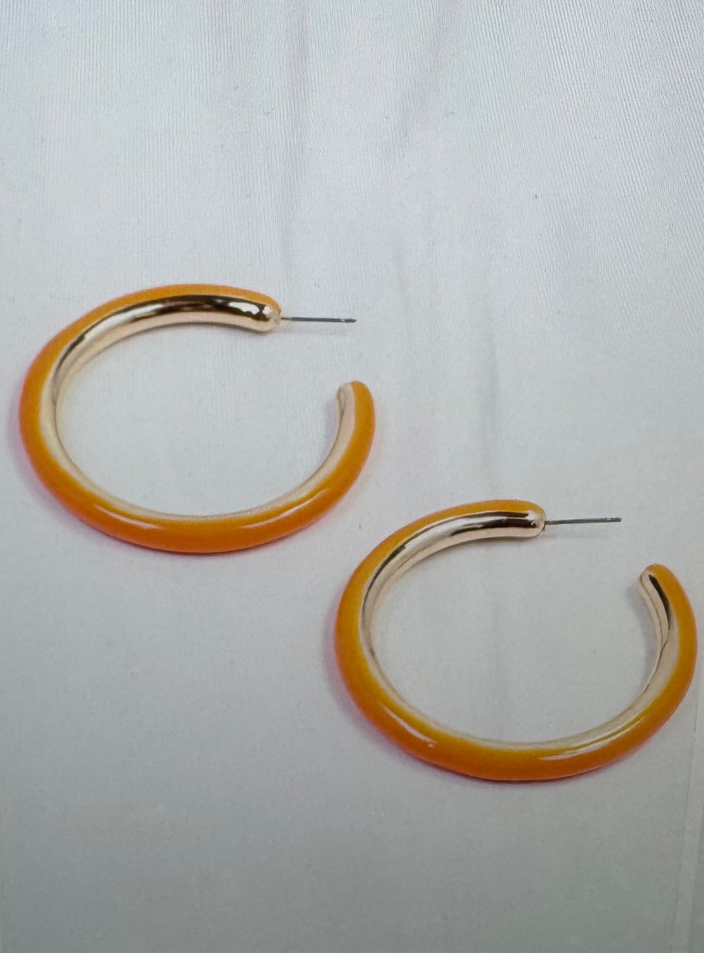 Larson Enamel Hoop Earring