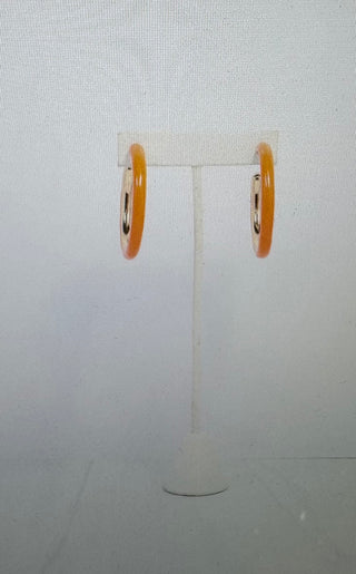 Larson Enamel Hoop Earring
