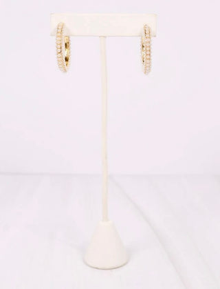 Woodard Pearl Hoop Earrings