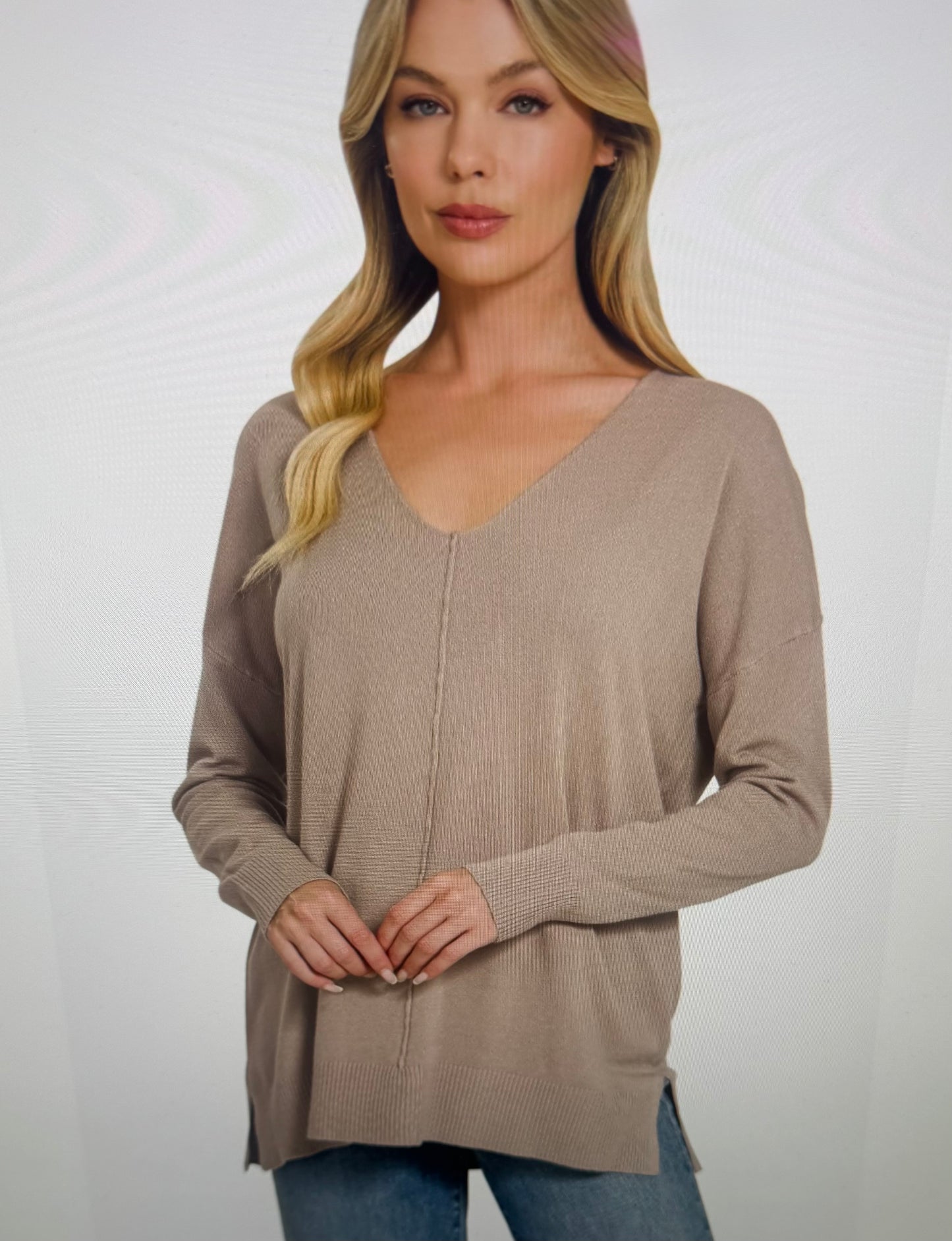 Viscose Front Seam Sweater