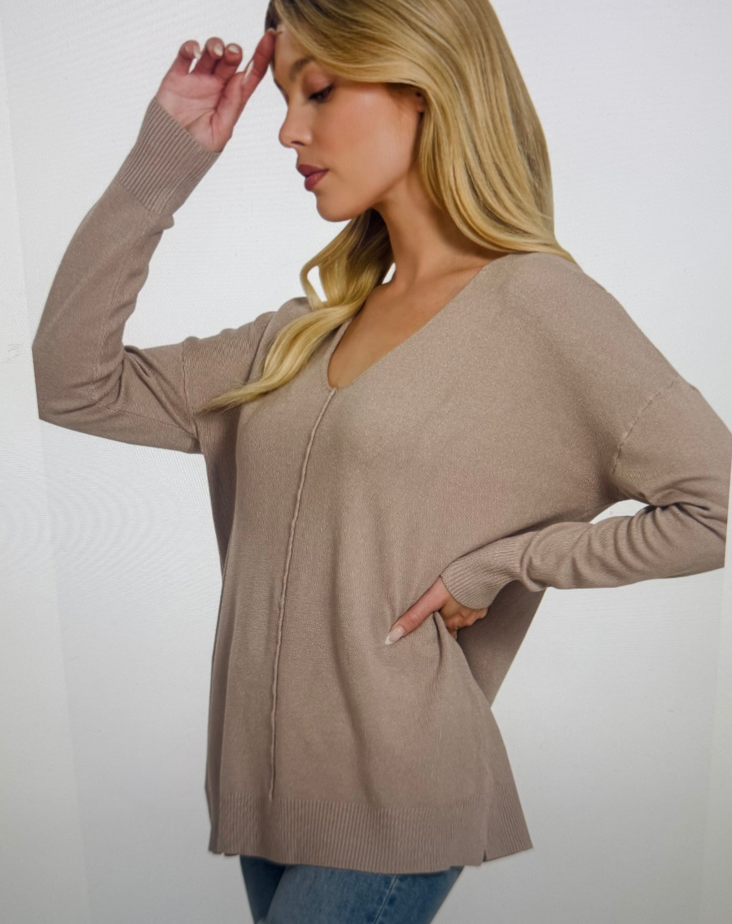 Viscose Front Seam Sweater