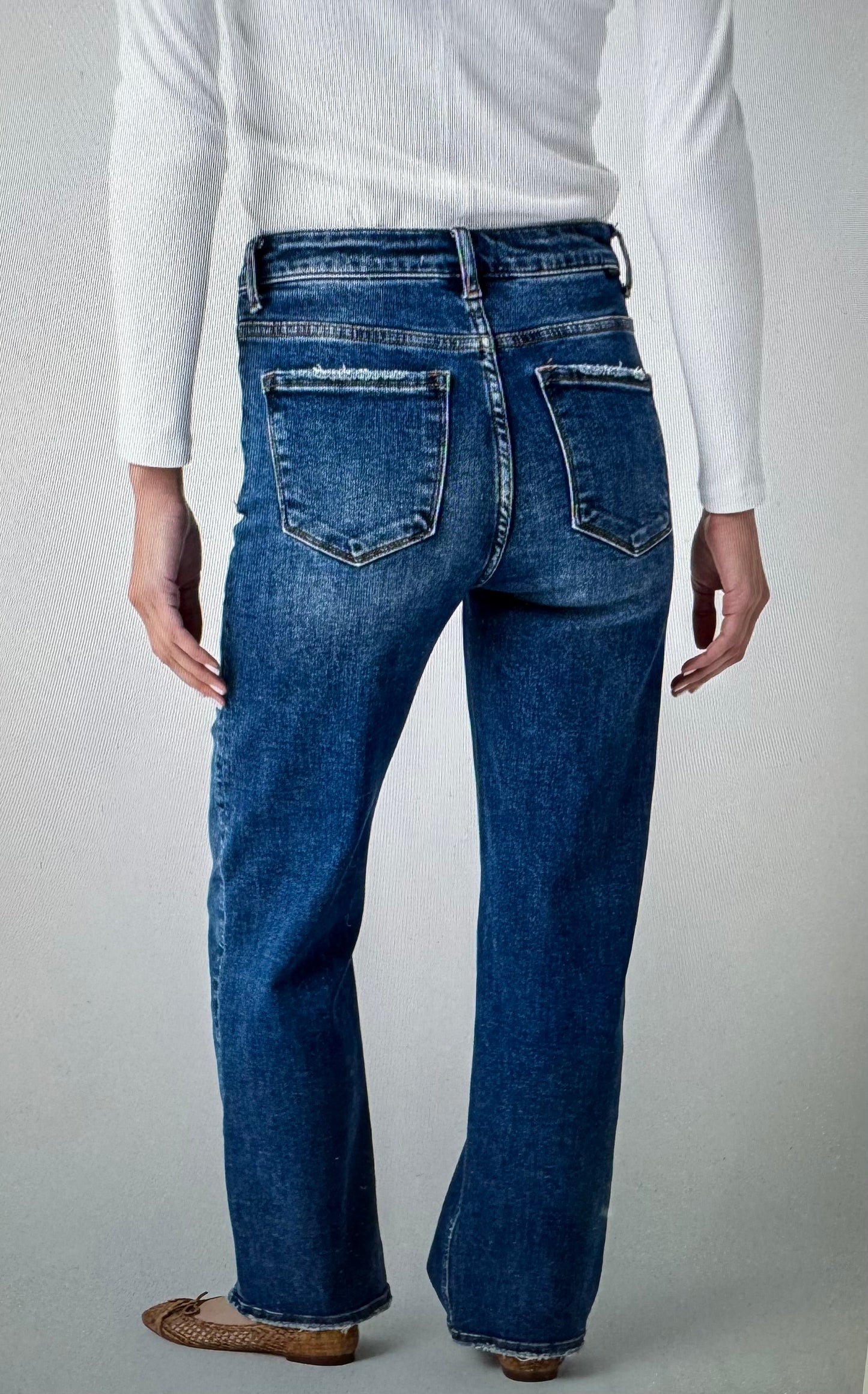 Risen High Rise Straight Jeans