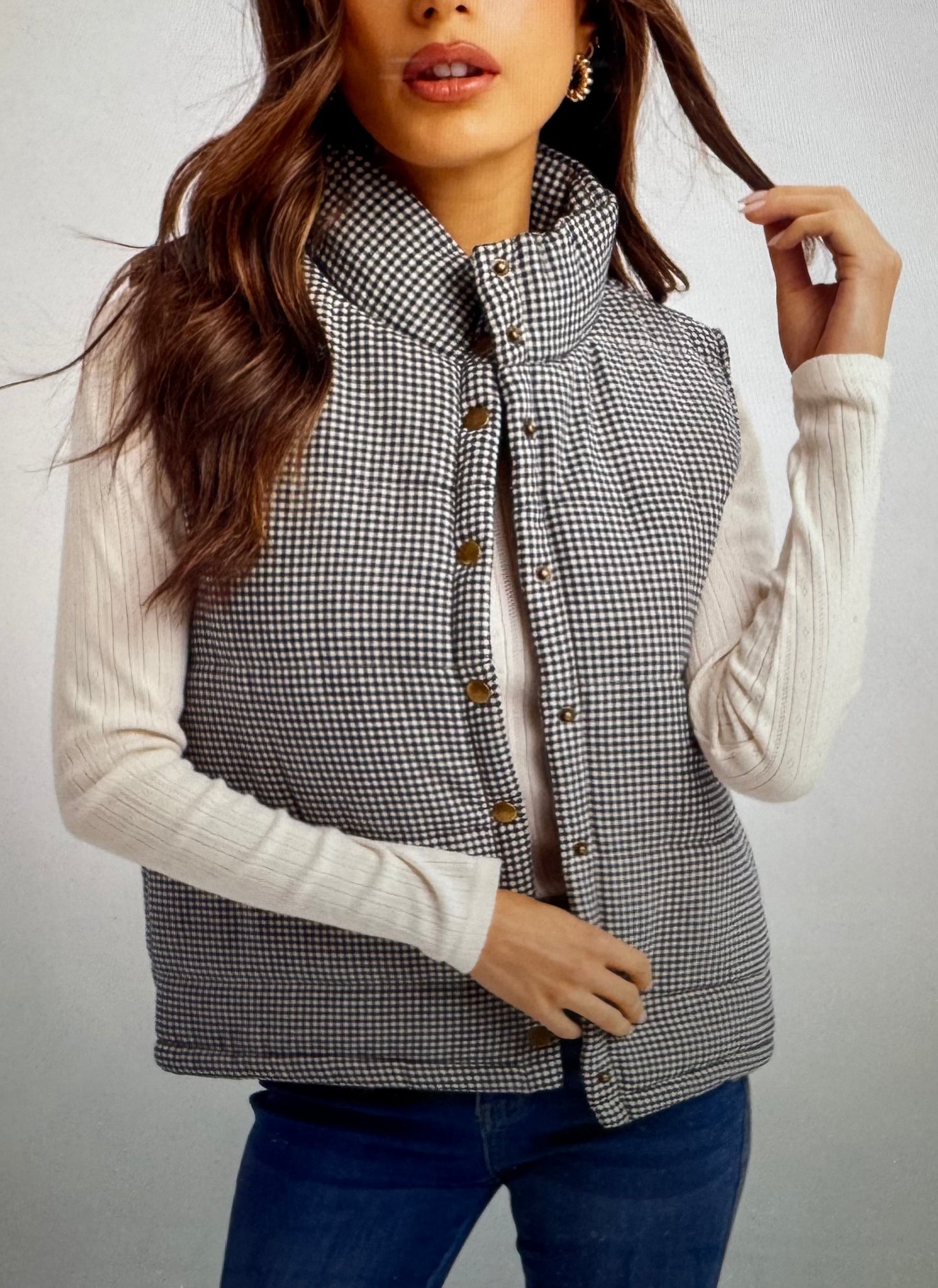 Gingham Garden Vest