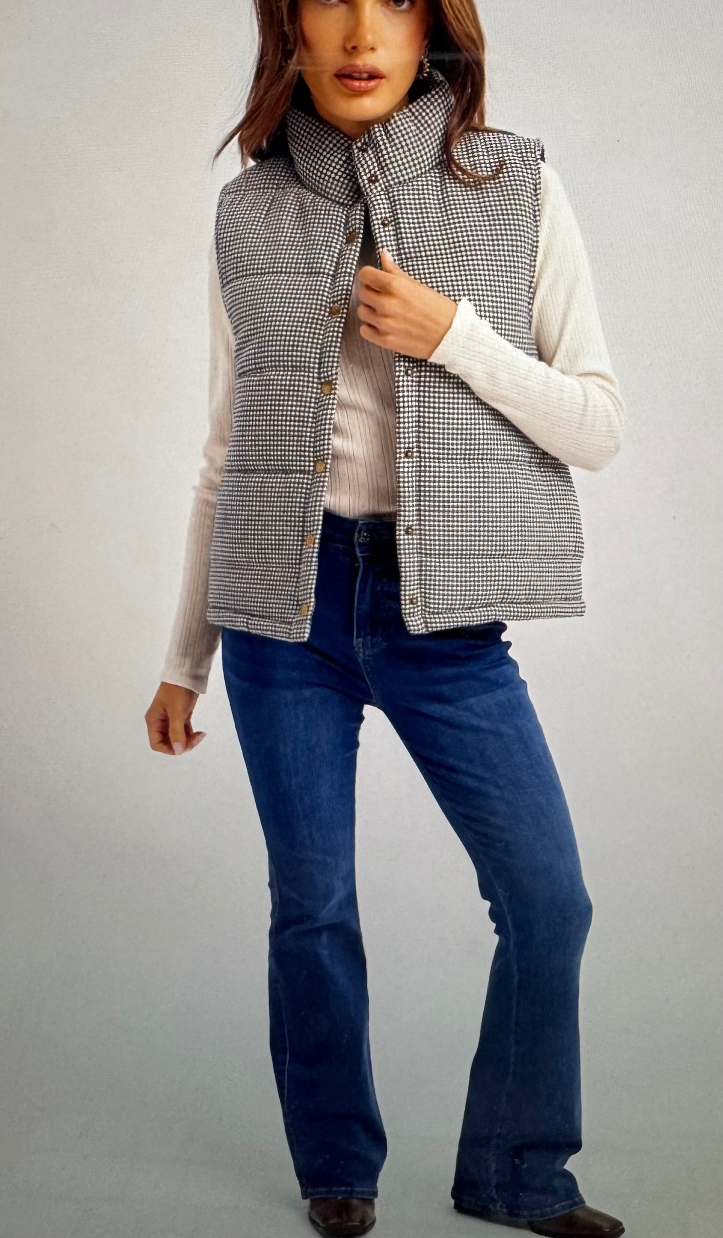 Gingham Garden Vest